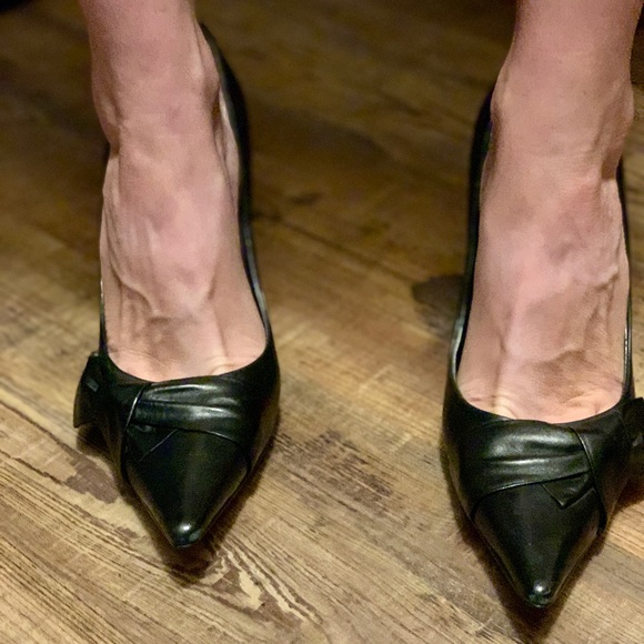 💥Buy2Get1Free Nine West black leather pumps - Picture 8 of 9